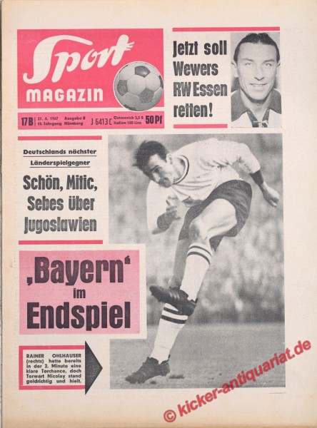 Sportmagazin Nr. 17B, 27.4.1967 bis 3.5.1967