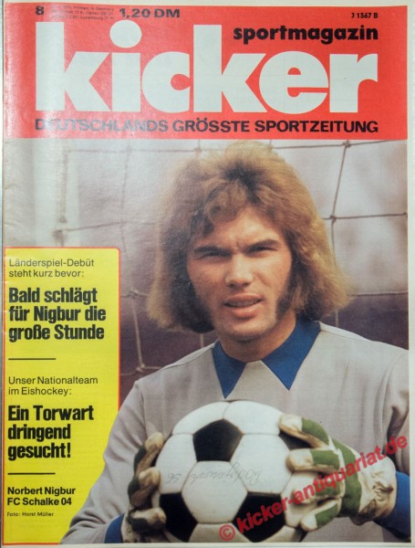 Kicker Sportmagazin Nr. 8, 21.1.1974 bis 27.1.1974