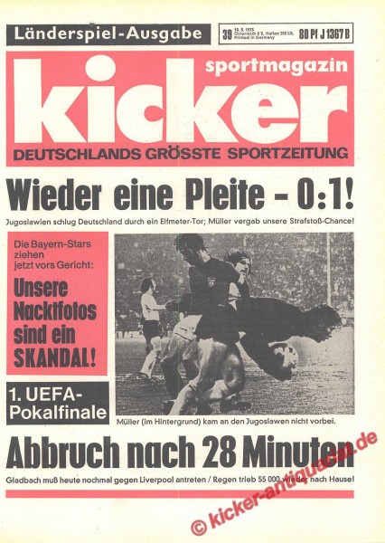 Kicker Sportmagazin Nr. 39, 10.5.1973 bis 16.5.1973