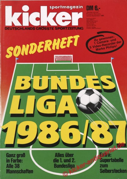KICKER Kicker Sonderheft Bundesliga Saison 1984/85 