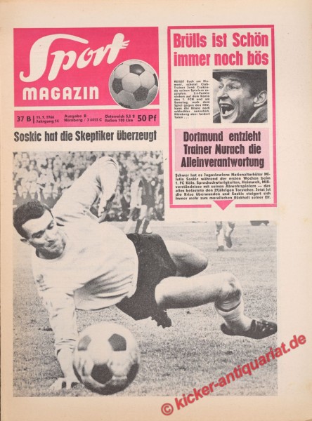 Sportmagazin Nr. 37B, 15.9.1966 bis 21.9.1966