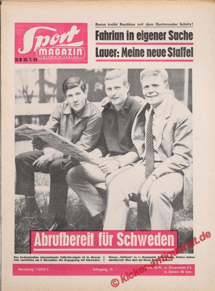 Sportmagazin Nr. 31B, 30.7.1964 bis 5.8.1964