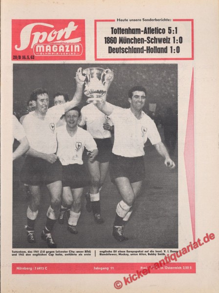 Sportmagazin Nr. 20B, 16.5.1963 bis 22.5.1963