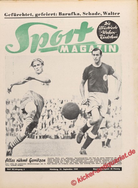 Sportmagazin Nr. 38, 21.9.1949 bis 27.9.1949