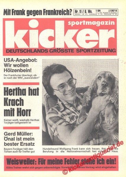 Kicker Sportmagazin Nr. 11, 3.2.1977 bis 9.2.1977