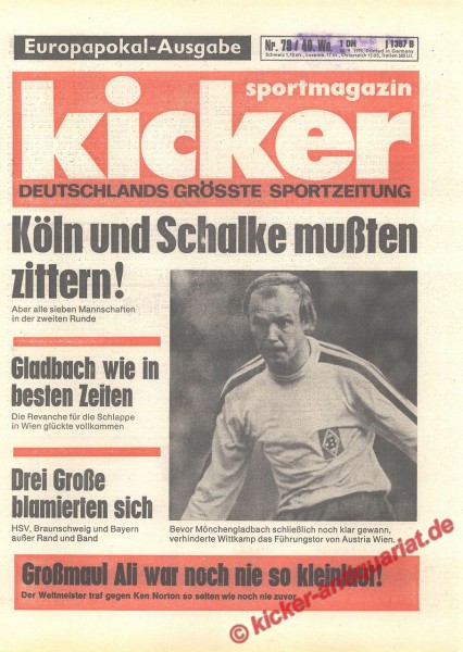 Kicker Sportmagazin Nr. 79, 30.9.1976 bis 6.10.1976
