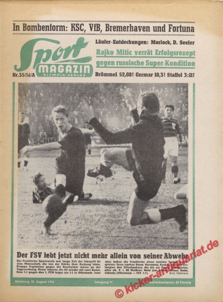 Sportmagazin Nr. 35A, 27.8.1956 bis 2.9.1956