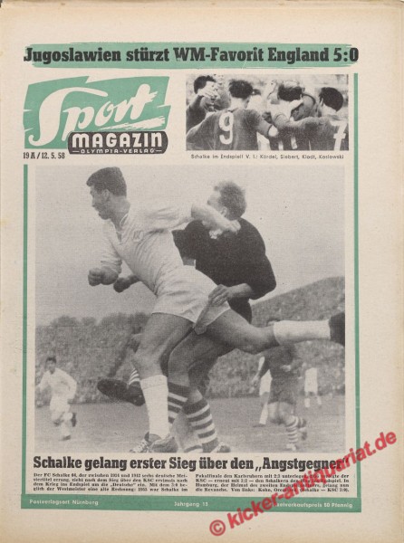 Sportmagazin Nr. 19A, 12.5.1958 bis 18.5.1958