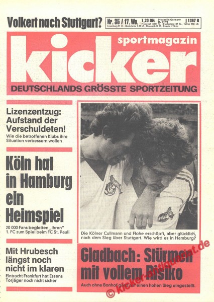 Kicker Sportmagazin Nr. 35, 27.4.1978 bis 3.5.1978