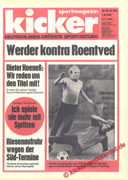 Kicker Titelbild: Dieter Hoeneß. Wir reden um den Titel mit!