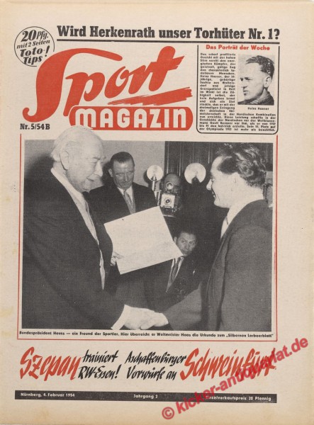 Sportmagazin Nr. 5B, 4.2.1954 bis 10.2.1954