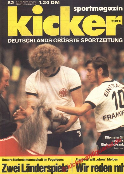 Kicker Sportmagazin Nr. 82, 1.10.1973 bis 7.10.1973
