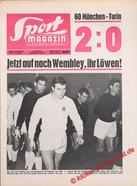 Sportmagazin Nr. 19B, 6.5.1965 bis 12.5.1965