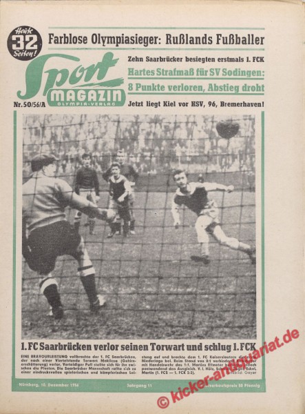 Sportmagazin Nr. 50A, 10.12.1956 bis 16.12.1956