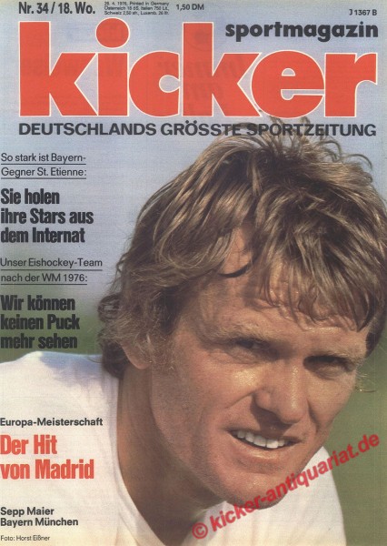 Kicker Sportmagazin Nr. 34, 26.4.1976 bis 2.5.1976