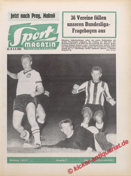 Pokal 1962: Bayern : Belgrad 5.3