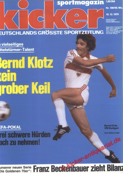 Kicker Sportmagazin Nr. 100, 10.12.1979 bis 16.12.1979