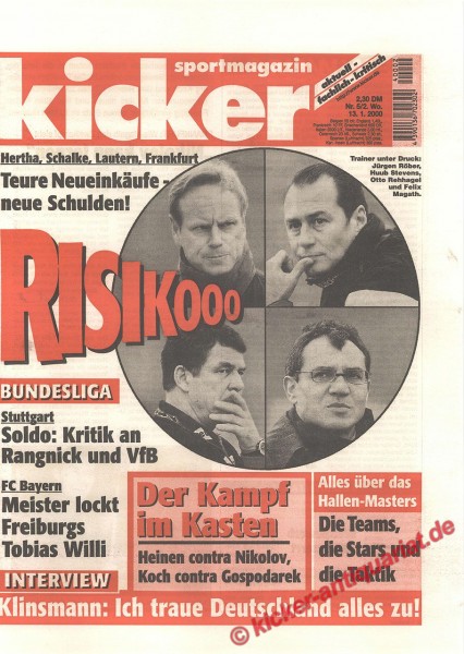 Kicker Sportmagazin Nr. 5, 13.1.2000 bis 19.1.2000