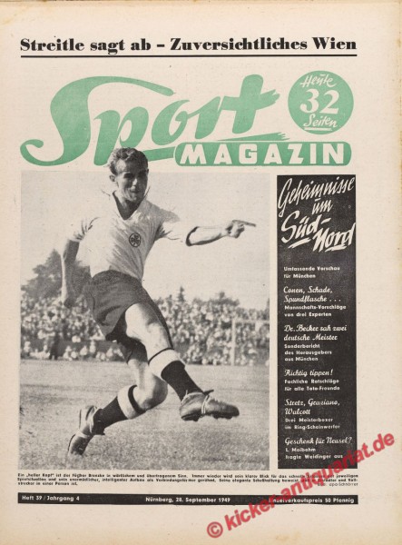 Sportmagazin Nr. 39, 28.9.1949 bis 4.10.1949