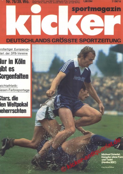 Kicker Sportmagazin Nr. 76, 19.9.1977 bis 25.9.1977