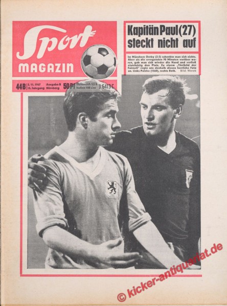 Sportmagazin Nr. 44B, 2.11.1967 bis 8.11.1967