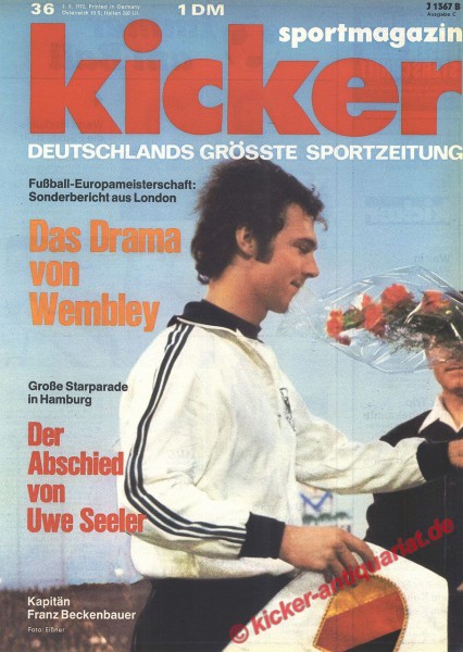 Kicker Sportmagazin Nr. 36, 2.5.1972 bis 8.5.1972