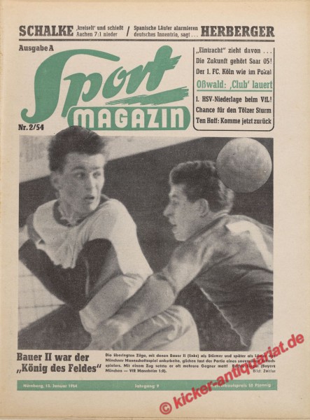 Sportmagazin Nr. 2A, 13.1.1954 bis 19.1.1954