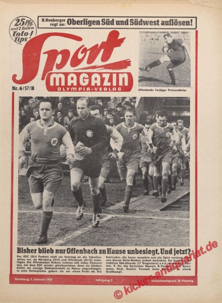 Sportmagazin Nr. 6B, 7.2.1957 bis 13.2.1957