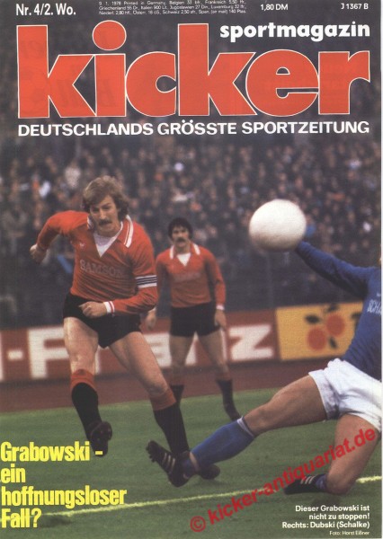 Kicker Sportmagazin Nr. 4, 9.1.1978 bis 15.1.1978