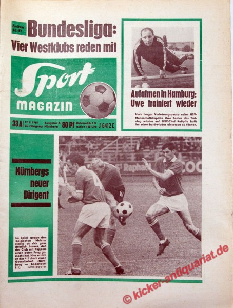 Sportmagazin Nr. 33A, 12.8.1968 bis 18.8.1968