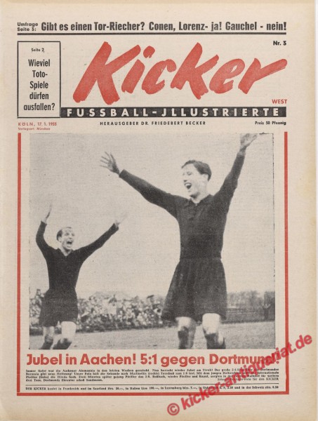 Kicker Nr. 3, 17.1.1955 bis 23.1.1955