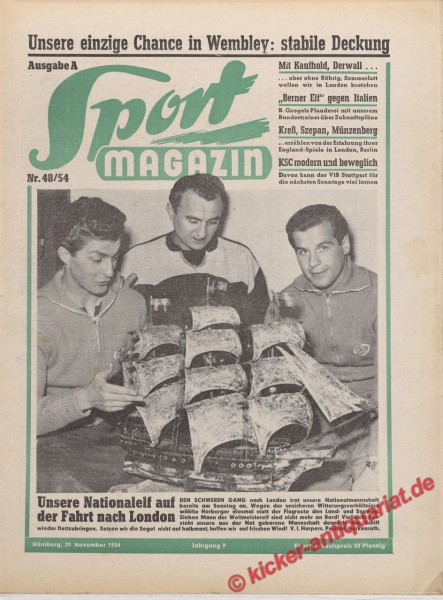 Sportmagazin Nr. 48A, 29.11.1954 bis 5.12.1954