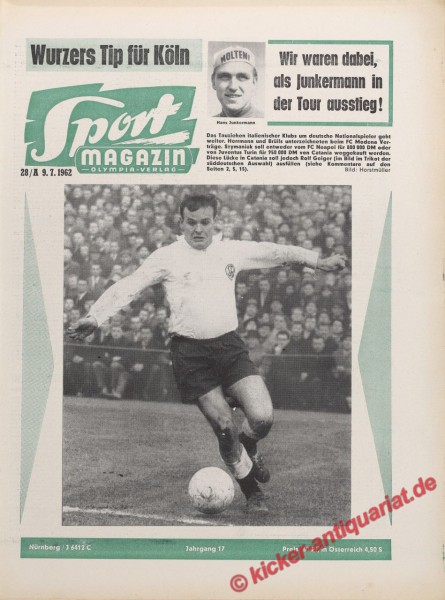 Sportmagazin Nr. 28A, 9.7.1962 bis 15.7.1962