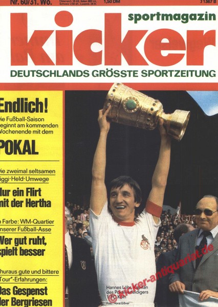 Hannes Löhr (1. FC Köln) mit DFB Pokal