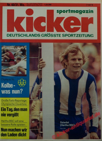 Kicker Sportmagazin Nr. 60, 26.7.1976 bis 1.8.1976