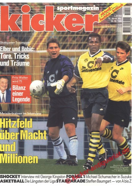 Kicker Sportmagazin Nr. 88, 30.10.1995 bis 5.11.1995