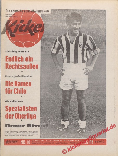 Kicker Nr. 10, 5.3.1962 bis 11.3.1962