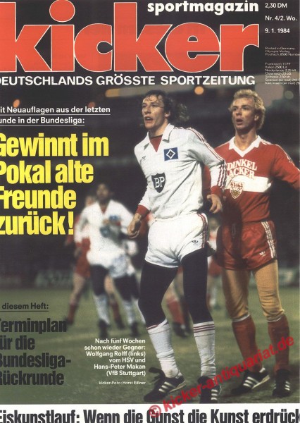 Kicker Sportmagazin Nr. 4, 9.1.1984 bis 15.1.1984