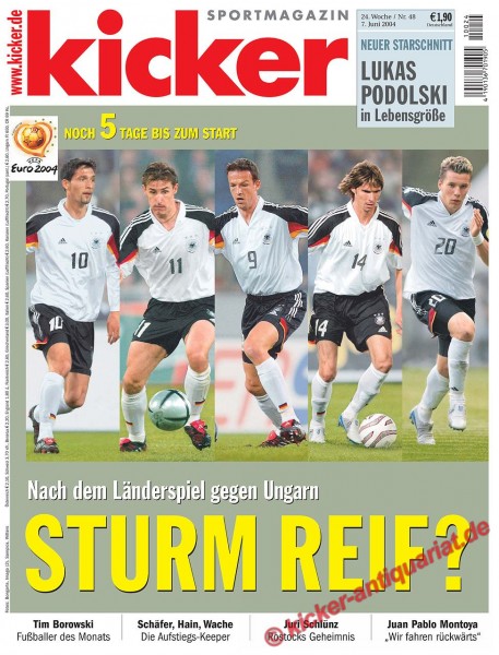 Kicker Sportmagazin Nr. 48, 7.6.2004 bis 13.6.2004