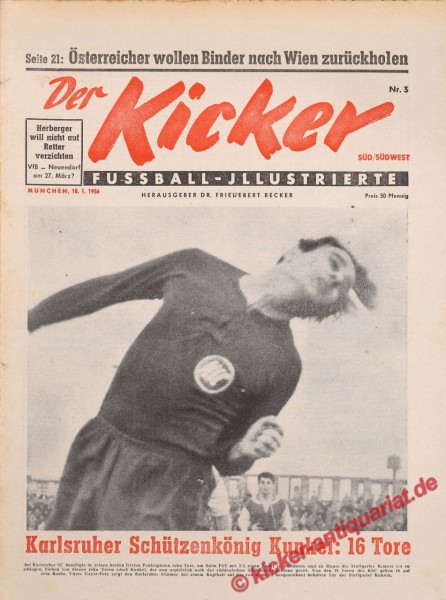 Kicker Nr. 3SW, 18.1.1954 bis 24.1.1954