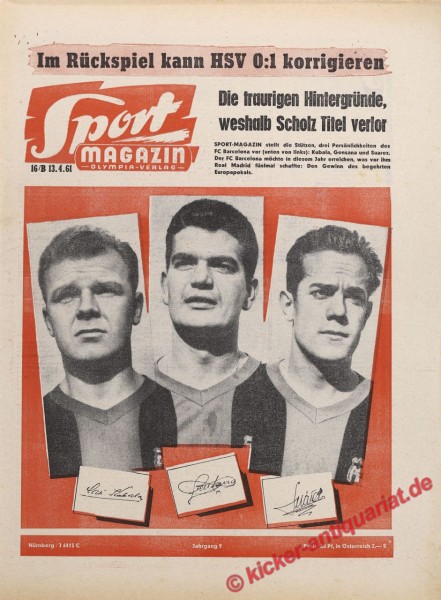 Sportmagazin Nr. 16B, 13.4.1961 bis 19.4.1961