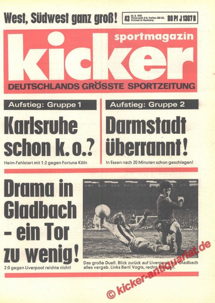 Kicker Sportmagazin Nr. 43, 24.5.1973 bis 30.5.1973
