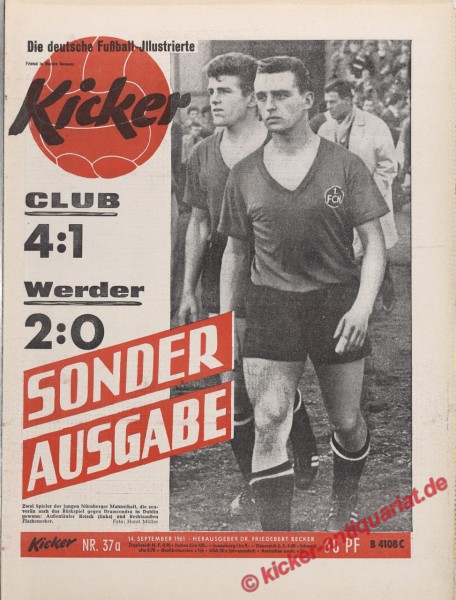 Kicker Nr. 37A, 14.9.1961 bis 20.9.1961