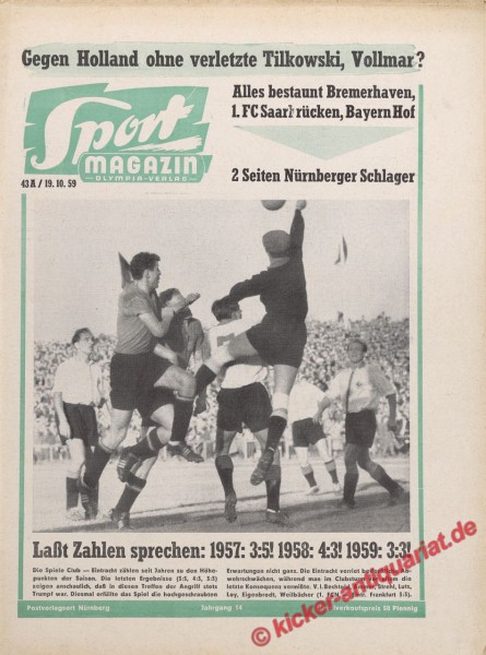 Sportmagazin Nr. 42A, 19.10.1959 bis 25.10.1959