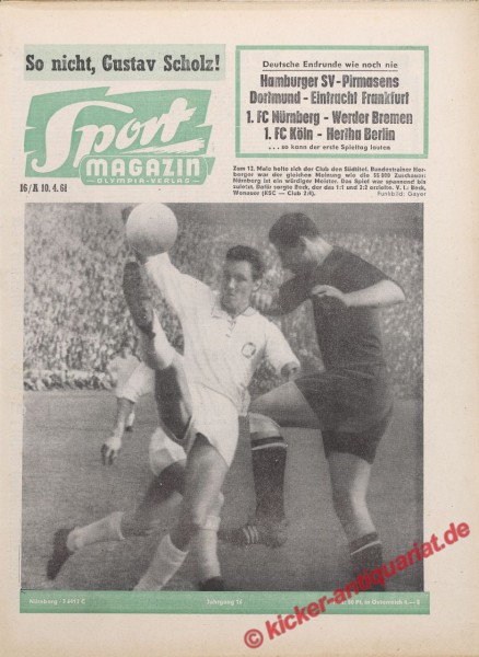 Sportmagazin Nr. 16A, 10.4.1961 bis 16.4.1961