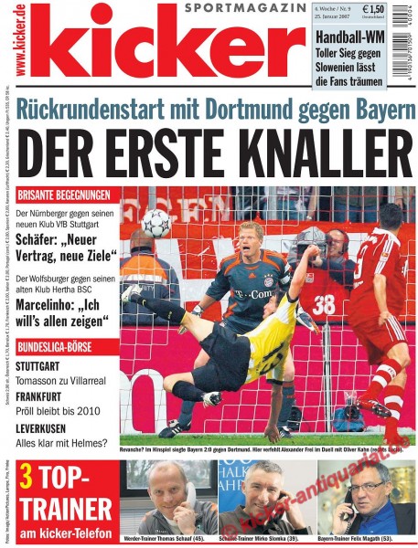 Kicker Sportmagazin Nr. 9, 25.1.2007 bis 31.1.2007