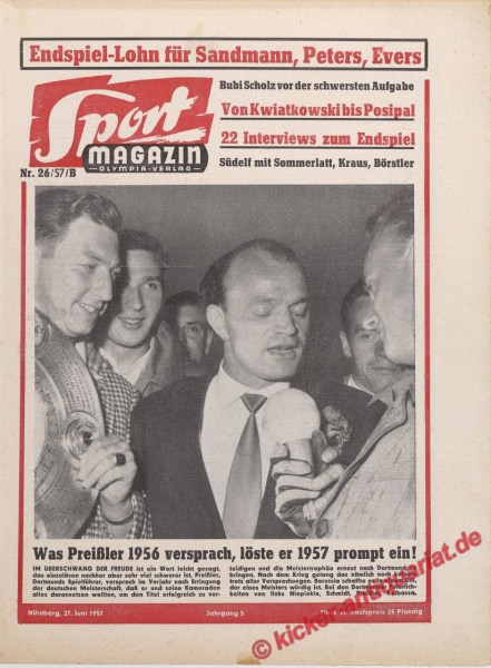 Sportmagazin Nr. 26B, 27.6.1957 bis 3.7.1957