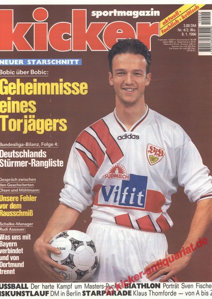Kicker Sportmagazin Nr. 4, 8.1.1996 bis 14.1.1996