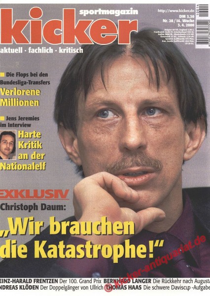 Kicker Sportmagazin Nr. 28, 3.4.2000 bis 9.4.2000