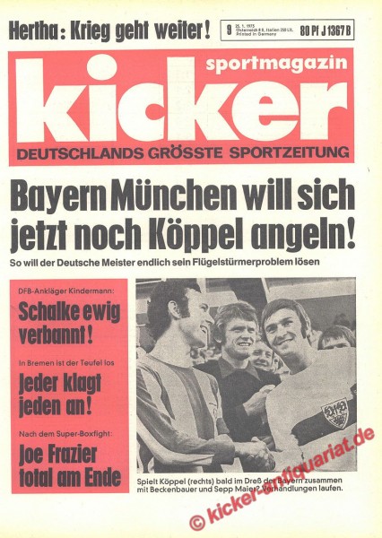 Kicker Sportmagazin Nr. 9, 25.1.1973 bis 31.1.1973